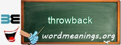 WordMeaning blackboard for throwback